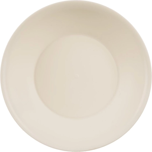 Plato hondo de plástico Sandy color crema 18,5 cm