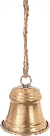 Campana metálica colgante en color dorado 8 cm