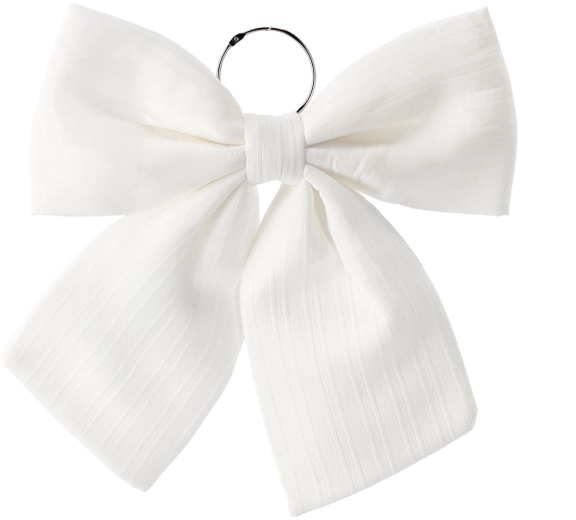 Lazo navideño blanco 34 cm