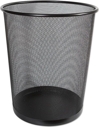 Papelera metálica Concorde grande negra 19 l
