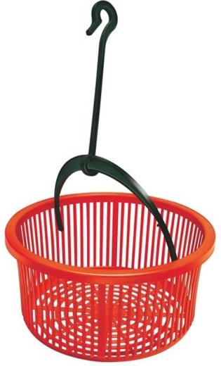 Cesta de plástico para pinzas con gancho 19 cm
