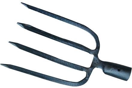Horca de cavar forjada con 4 púas sin mango