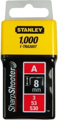 Grapas 8 mm tipo A STANLEY (1000 uds)
