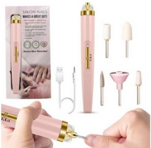 Fresadora eléctrica de uñas 5 en 1, rosa