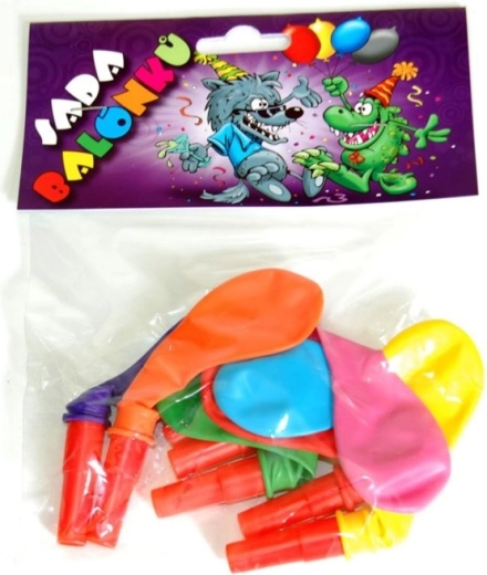 Globos inflables con silbato, set de 7 uds