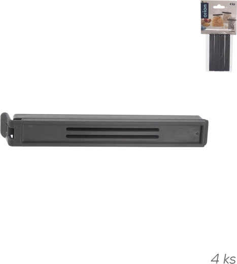 Pinza para bolsas UH 10,5 cm, 4 uds., gris oscuro