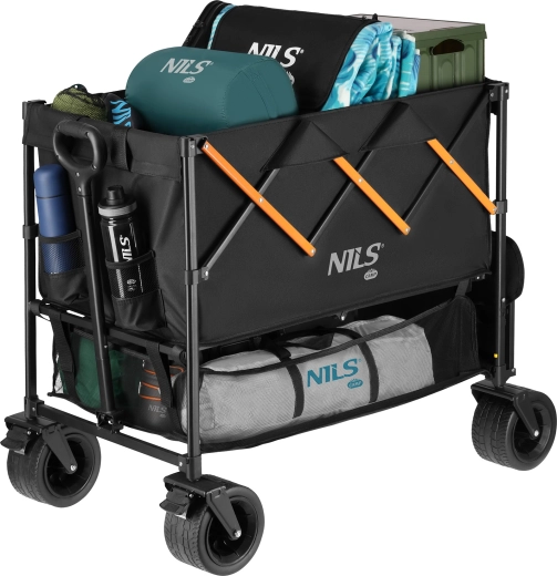 Carro de camping NILS Camp NC2607 XXL 160 l negro-naranja