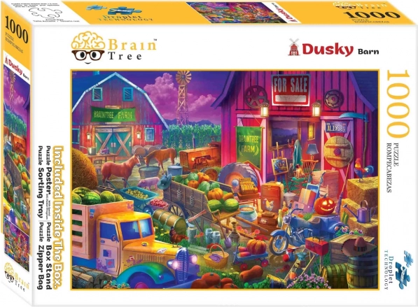 Puzzle Brain Tree crepúsculo en el patio (1000 piezas)