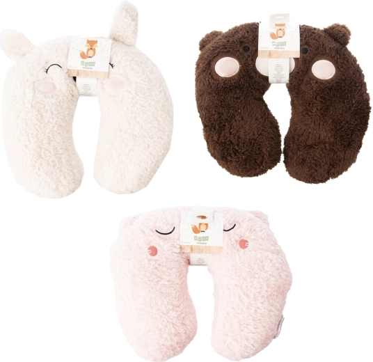 Almohada de viaje de felpa para el cuello con forma de animal 30 × 30 cm