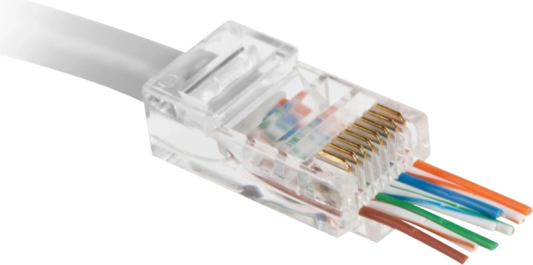 Conector modular pasante RJ45 8P8C Cat.5e