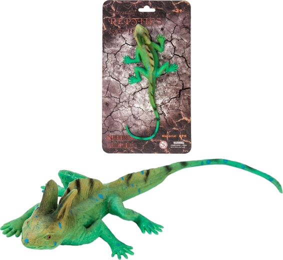 Naturaleza viva: modelo realista de lagarto basílisco (27 cm) - 1 pieza
