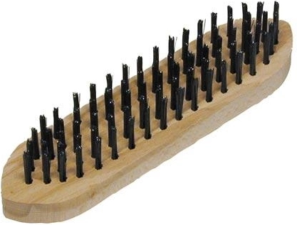 Cepillo de alambre manual tipo barca con mango de madera