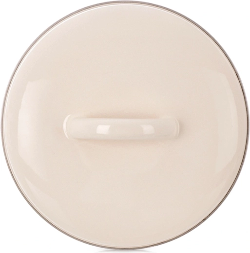 Tapa esmaltada color crema 13 cm