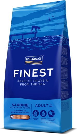 Fish4Dogs finest sardina con batatas – croquetas pequeñas para perros adultos 1,5 kg