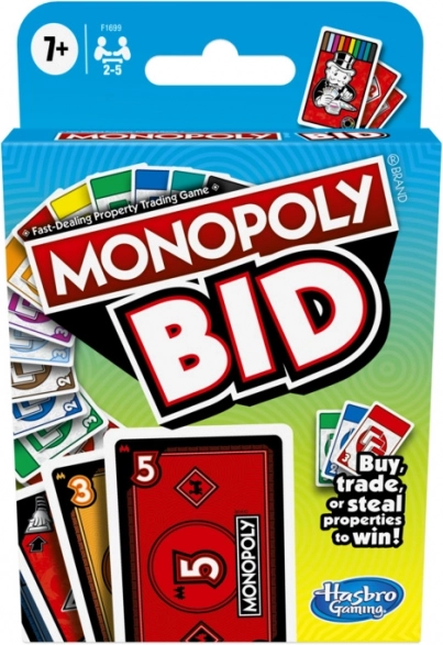 Monopoly Bid juego de cartas