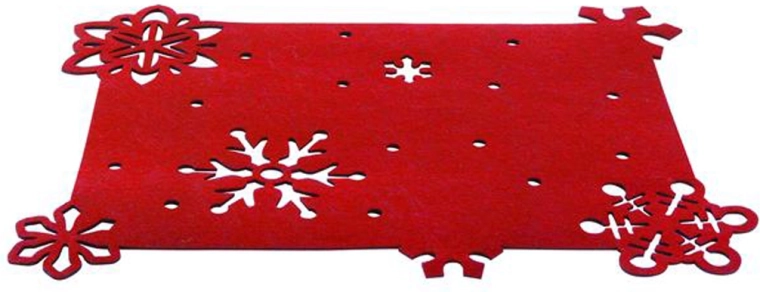 Mantel individual de fieltro Toro 45 × 35 cm rojo