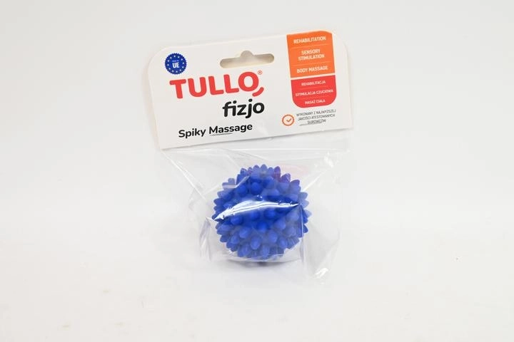 Pelota de masaje rehabilitadora Fizjo con protuberancias 5,4 cm azul