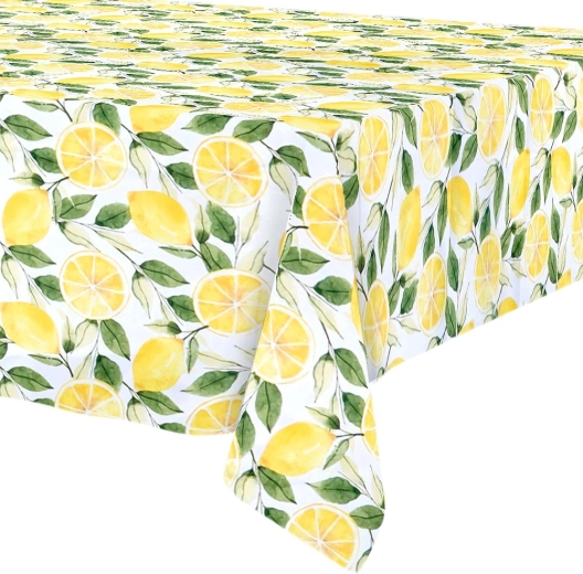 Mantel impermeable y resistente a las manchas con motivo de limones 180 × 130 cm - 1 pieza