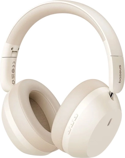 Baseus Bass 35 Max auriculares inalámbricos bluetooth 5.3 de diadema beige