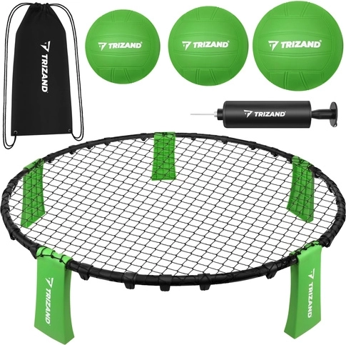 Roundnet Trizand – set de mini voleibol 90 cm con 3 balones y bomba