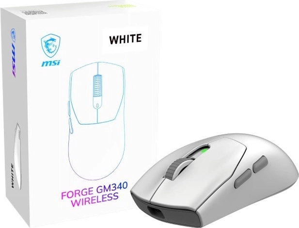 MSI Forge GM340 ratón gaming inalámbrico blanco