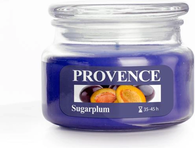 Vela aromática en vaso de vidrio PROVENCE ciruela 45 horas