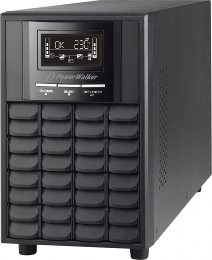 UPS PowerWalker line-interactive 1500 VA con onda sinusoidal pura, AVR, LCD, USB y RS-232, 3× PL 230 V, EPO