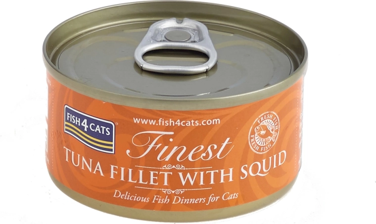 Conserva para gatos atún con calamares 70 g Fish4Cats Finest