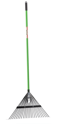 Rastrillo de jardín ajustable con mango de fibra de vidrio de 150 cm