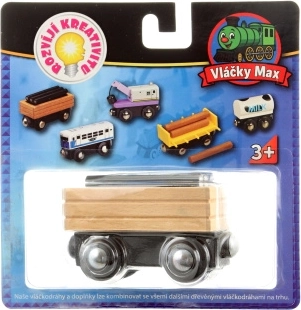 Vagón de madera Maxim con tuberías