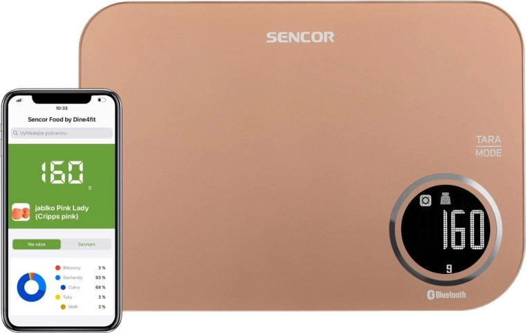 Báscula de cocina inteligente Sencor con Bluetooth