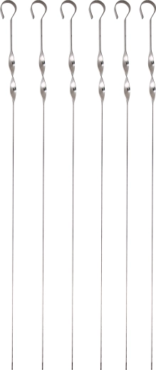 Brochetas de acero inoxidable TORO 45 cm, set de 6 uds.