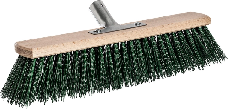 Cepillo de jardín para mango 40 × 6 cm, de madera con fibra PET de 8 cm
