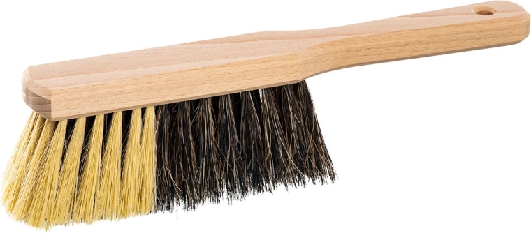 Cepillo de mano de madera sin barnizar de 4 hileras con mezcla de crin 50/50
