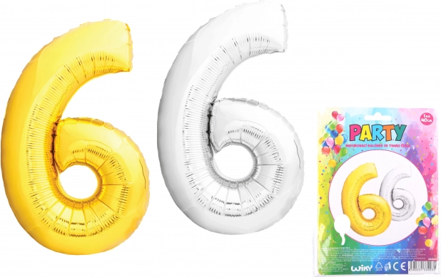 Globo inflable con forma de número 6