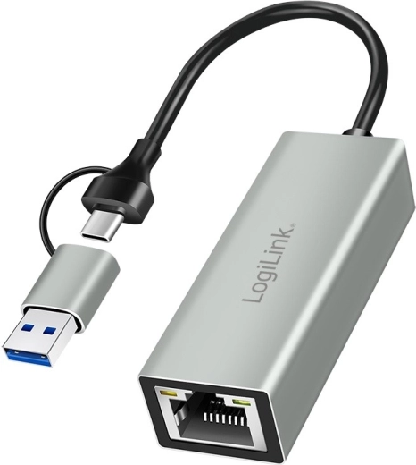 Adaptador USB‑C a Ethernet gigabit + USB