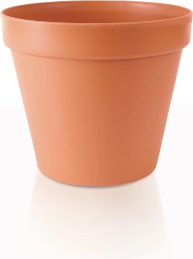 Maceta de plástico Glinka 13 cm terracota