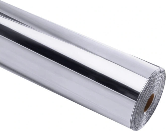 Vinilo adhesivo HTVRONT Chrome Metallic plateado 30,5 × 90 cm