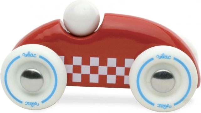 Mini coche de rally de madera Vilac rojo
