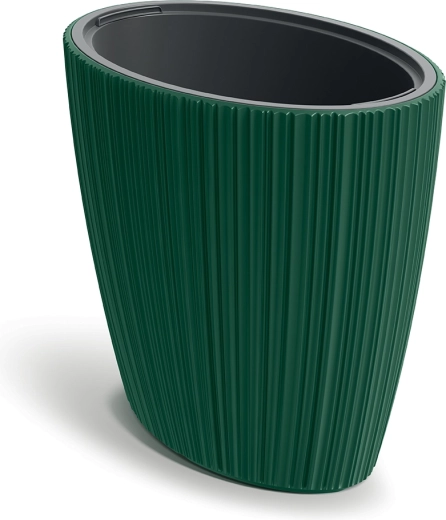 Maceta Oro verde oscuro con inserto extraíble