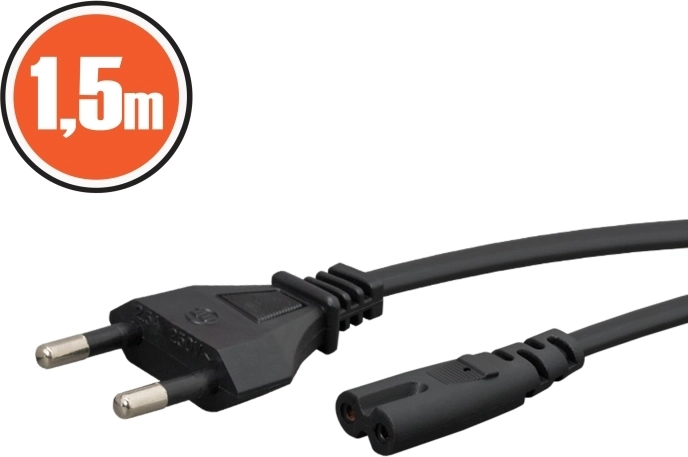 Cable de alimentación de red CEE 7/16 a IEC C7, 1,5 m