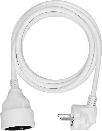 Solight cable alargador de 3 m con 1 toma, 16 A, blanco