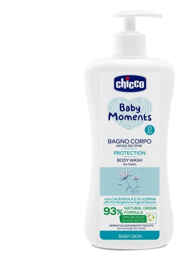 Gel de ducha Chicco Baby Moments Protection para niños desde el nacimiento, 750 ml