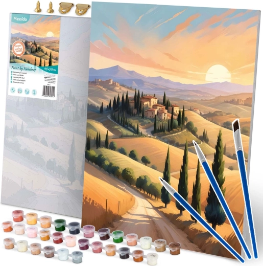 Pintura por números 40 × 50 cm Massido paisaje en lienzo con marco