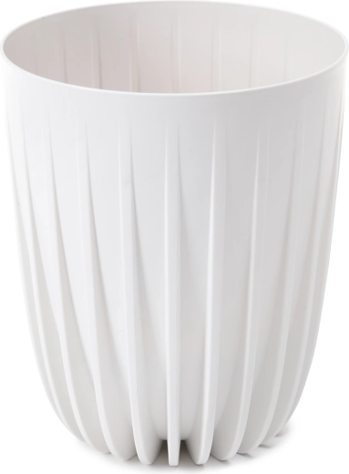 Maceta MIRA 14,5 cm de plástico reciclado – blanca