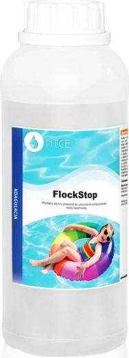 FlockStop preparado líquido para mejorar la filtración y la claridad del agua de piscina 1 l