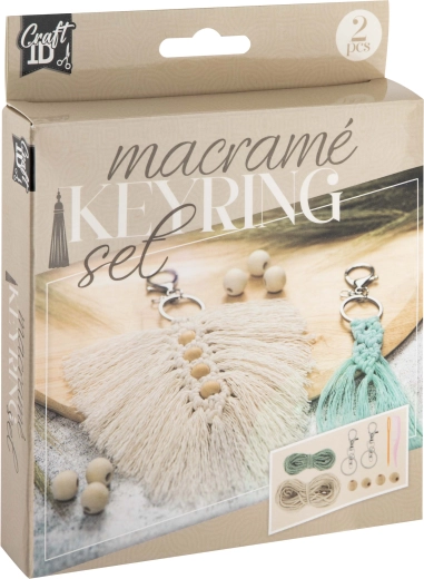 Kit creativo de macramé: 2 llaveros