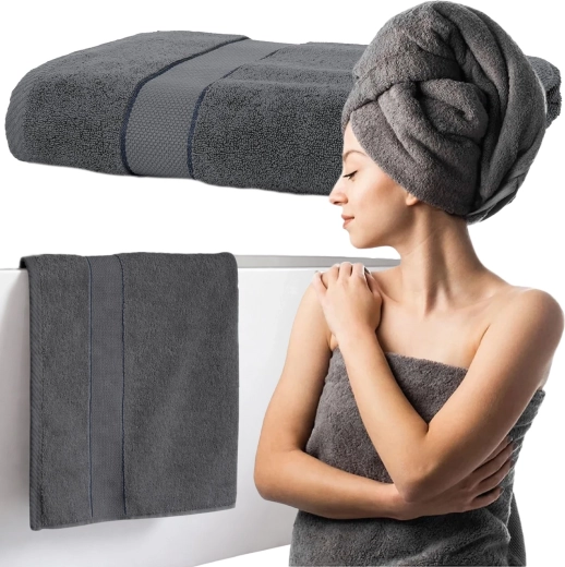 RENEW FORCE toalla de baño dry spa grey 70 × 140 cm