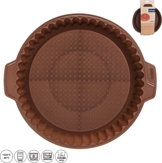 Orion molde de silicona para tarta 27 cm marrón