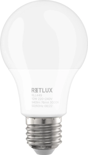 Bombilla LED Retlux E27 10 W 940 lm blanco cálido regulable con interruptor